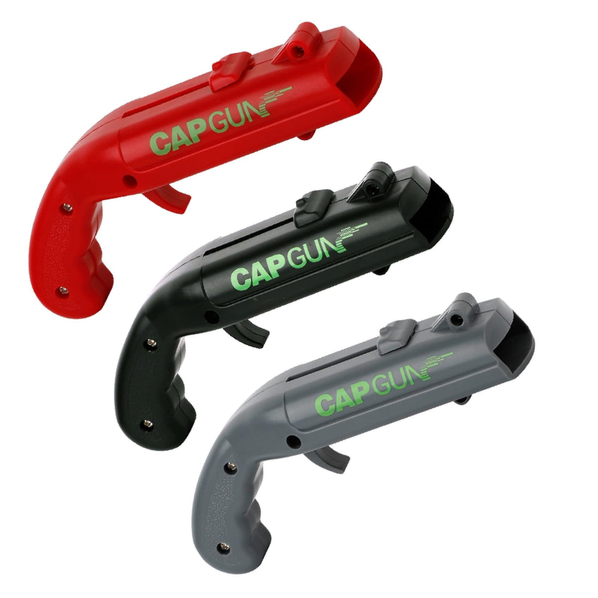 Dervyxious cap gun bottle opener with realistic design for party-ready beer opening