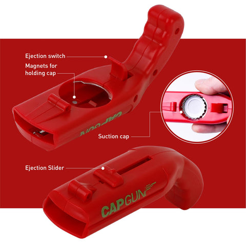 Dervyxious 3PCs cap gun bottle opener set shown together for gifting