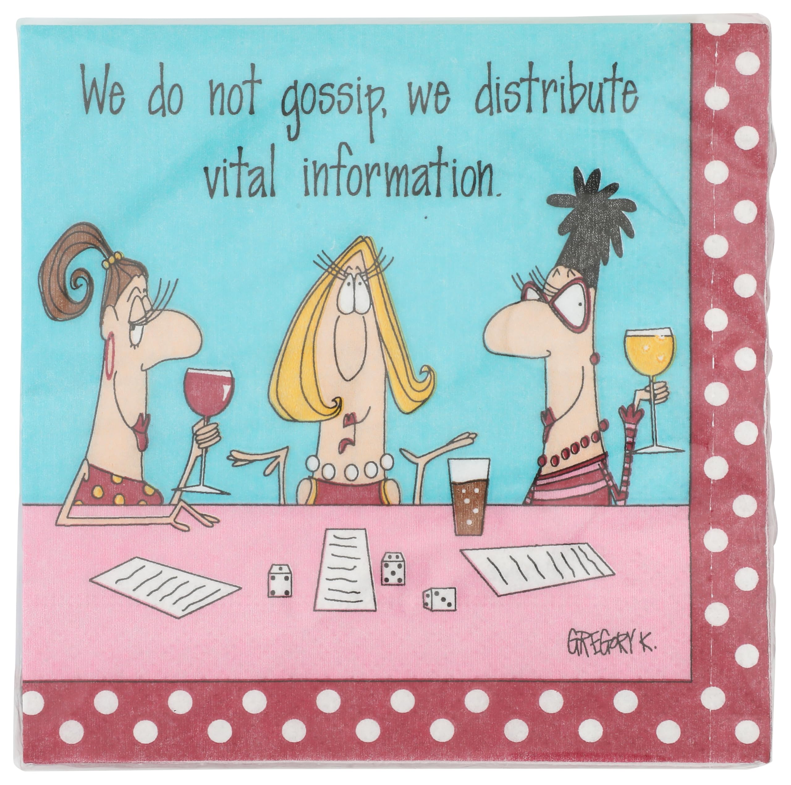 Design Design Vital Information napkins: colorful 5-inch squares for festive entertaining