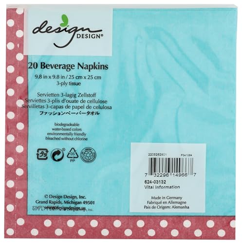 Design Design Vital Information napkins: multicolor print for casual gatherings and parties