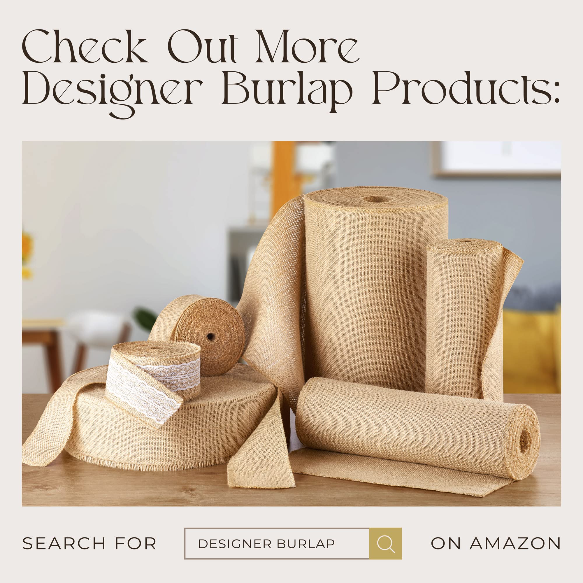 Designer Burlap Table Runner suitable for indoor and outdoor use