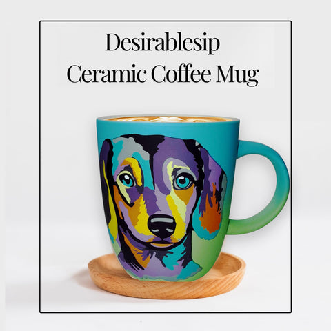 DesirableSip Dachshund blue mug arrives in gift-ready box for easy gifting.