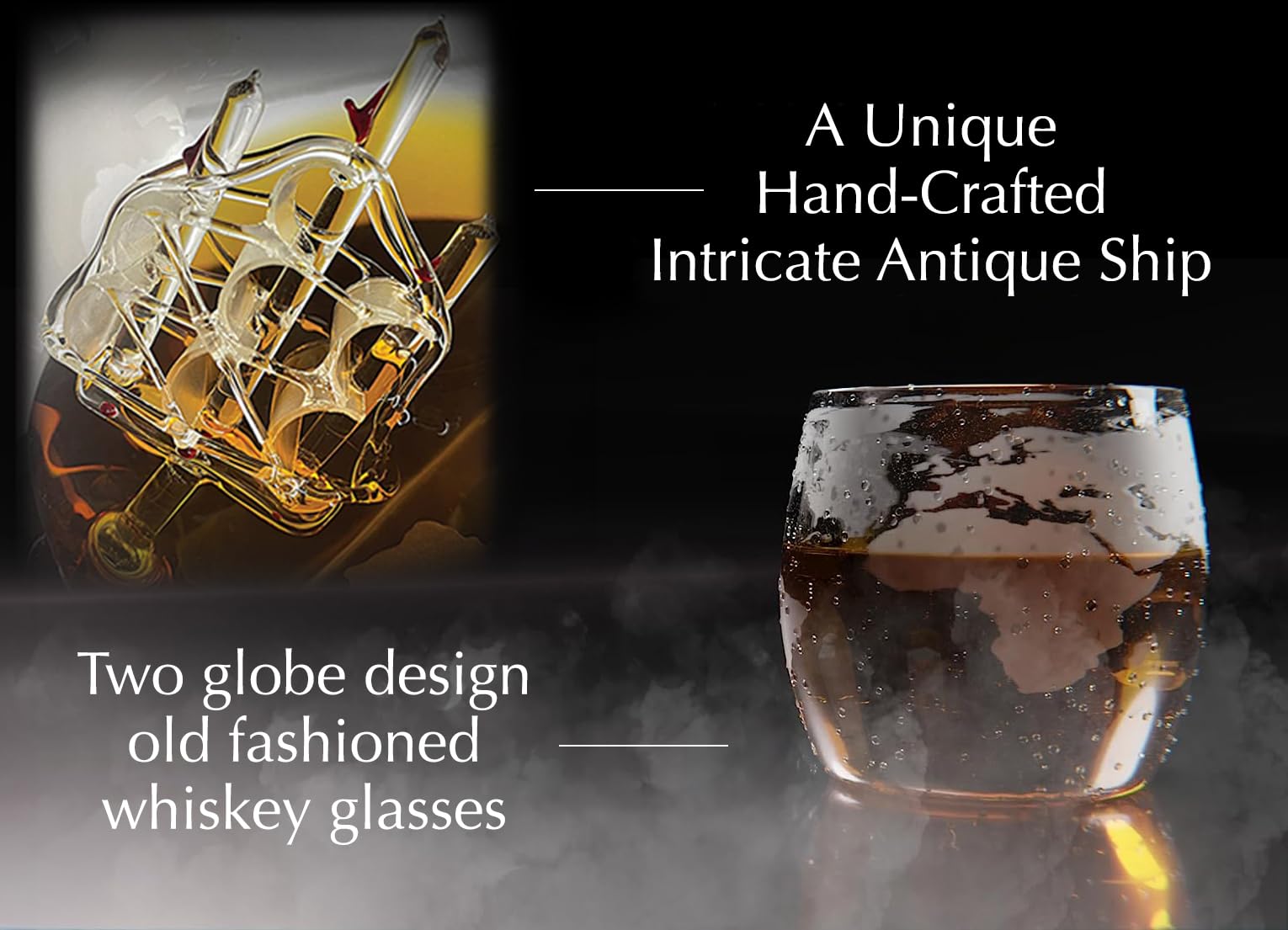 Desired Cart whiskey funnel facilitating neat pours
