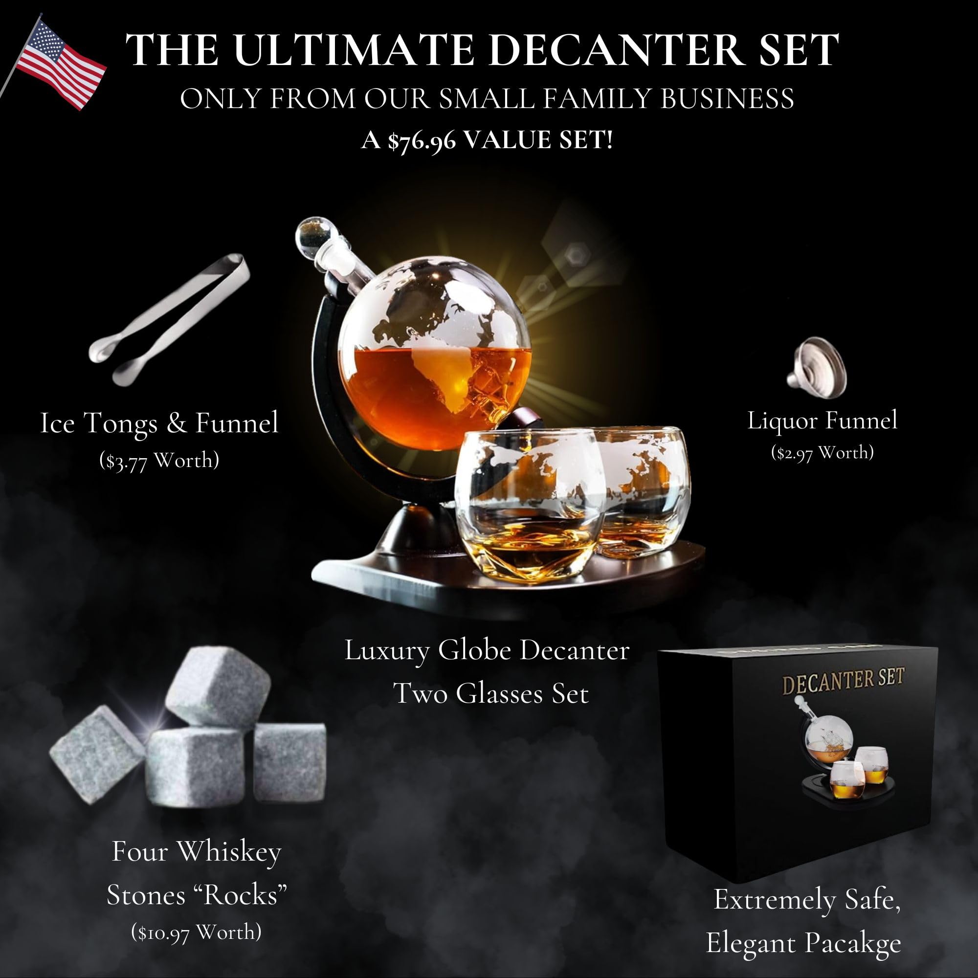 Desired Cart whiskey stones cooling a glass without dilution
