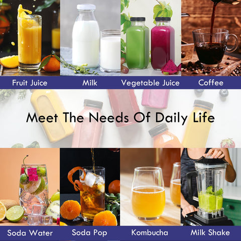 DESIYUE bottles suit juice, water, tea, milk, or kombucha storage.