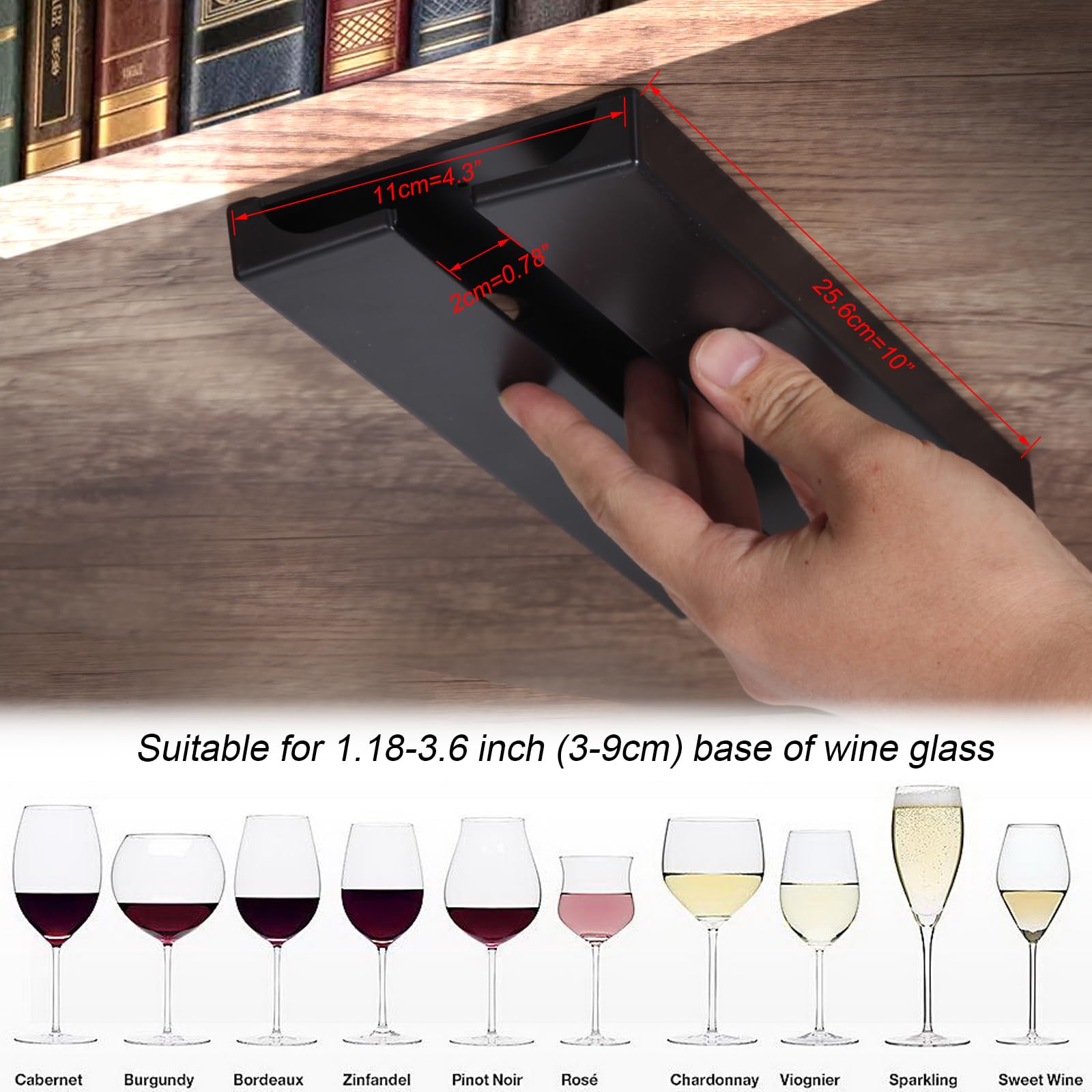 DESONAUT 2-pack wine glass holder maximizes cabinet space.