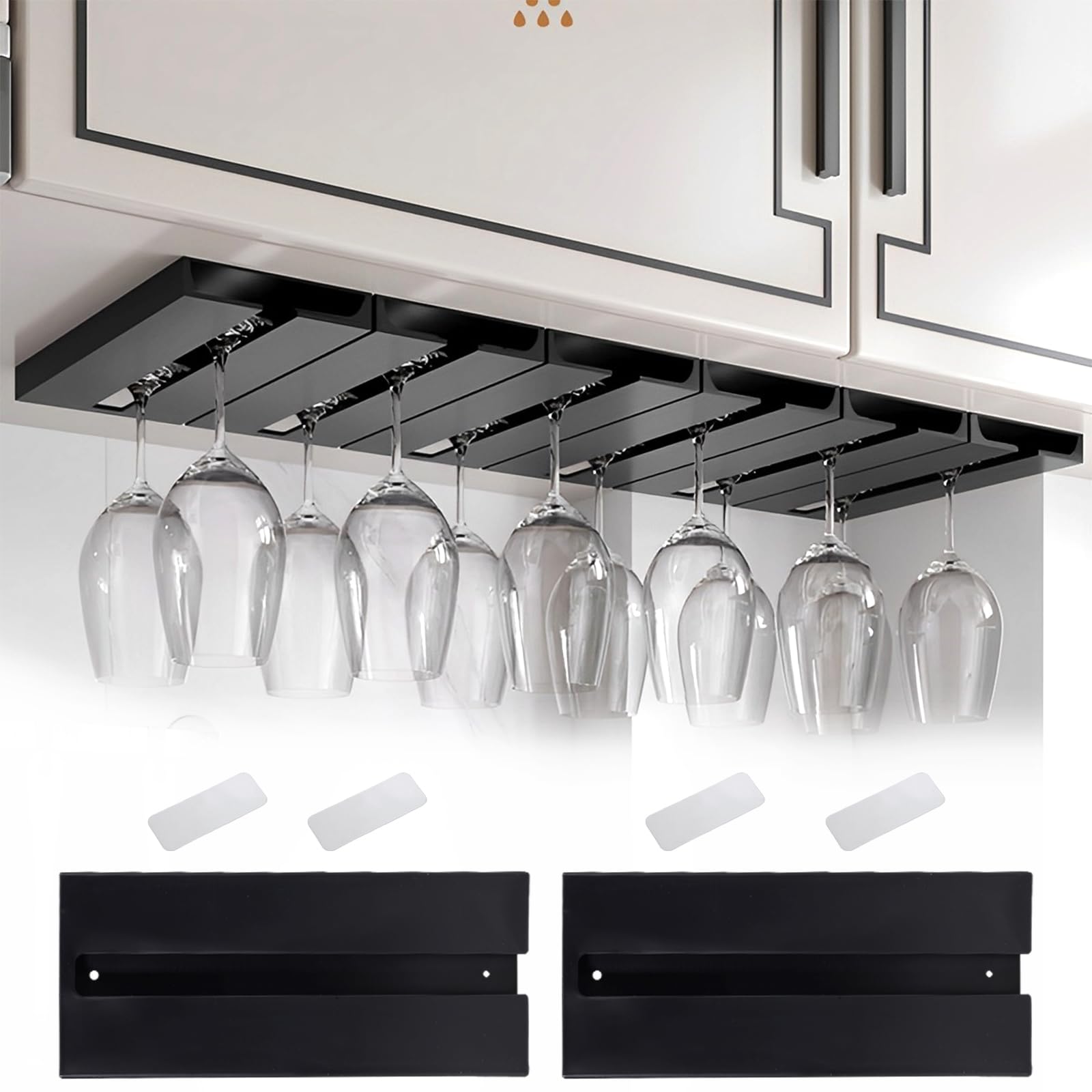 DESONAUT punch-free adhesive rack installs without drilling.