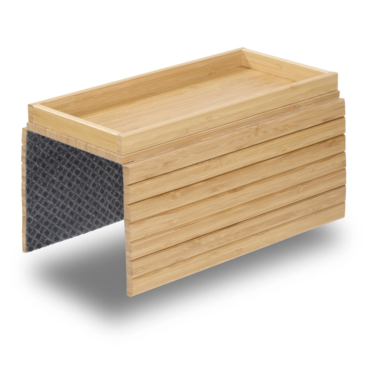 DETOR Couch Tray with storage box holds remotes and snacks within reach