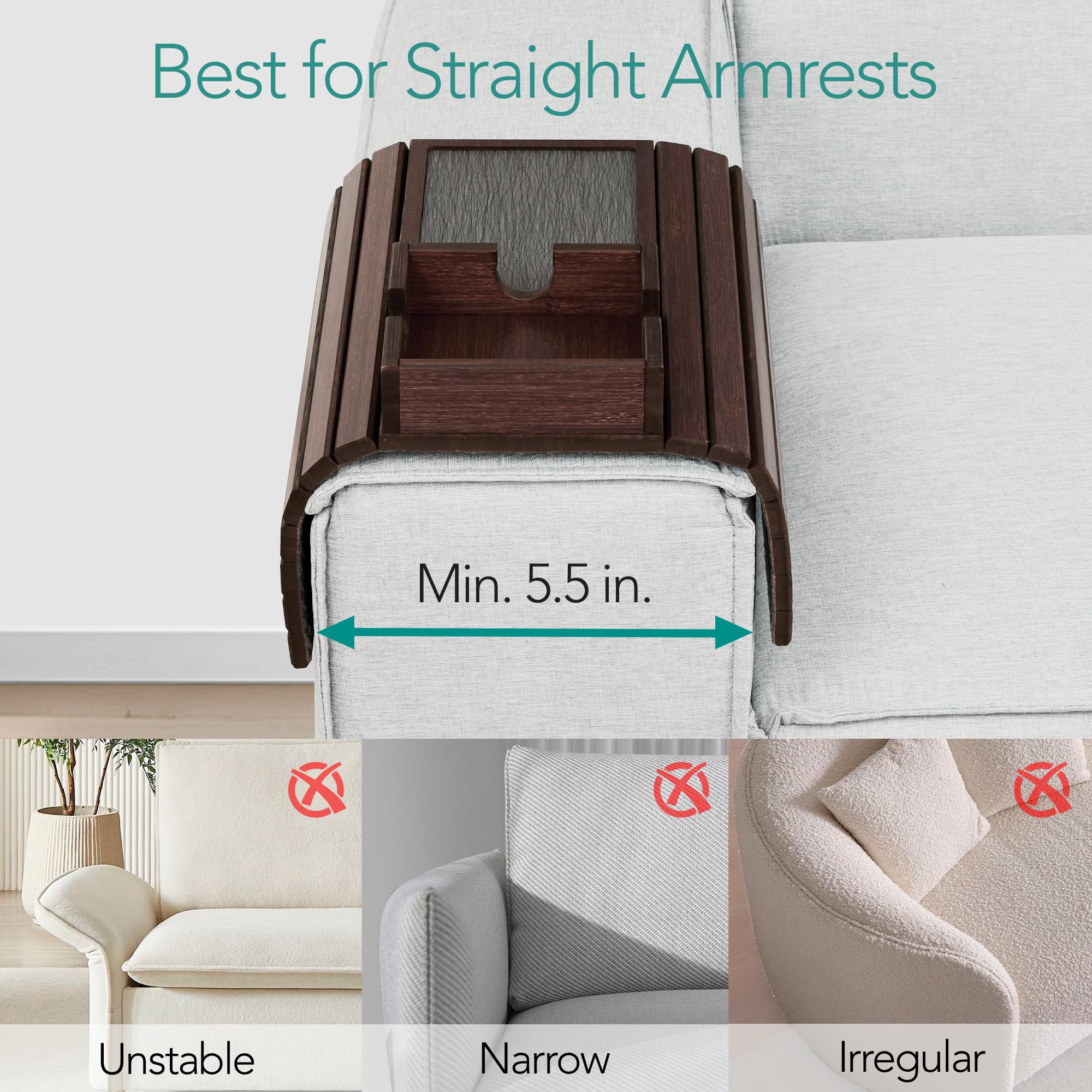 Detor 4.5-inch cup holder accommodates most mugs and cups.