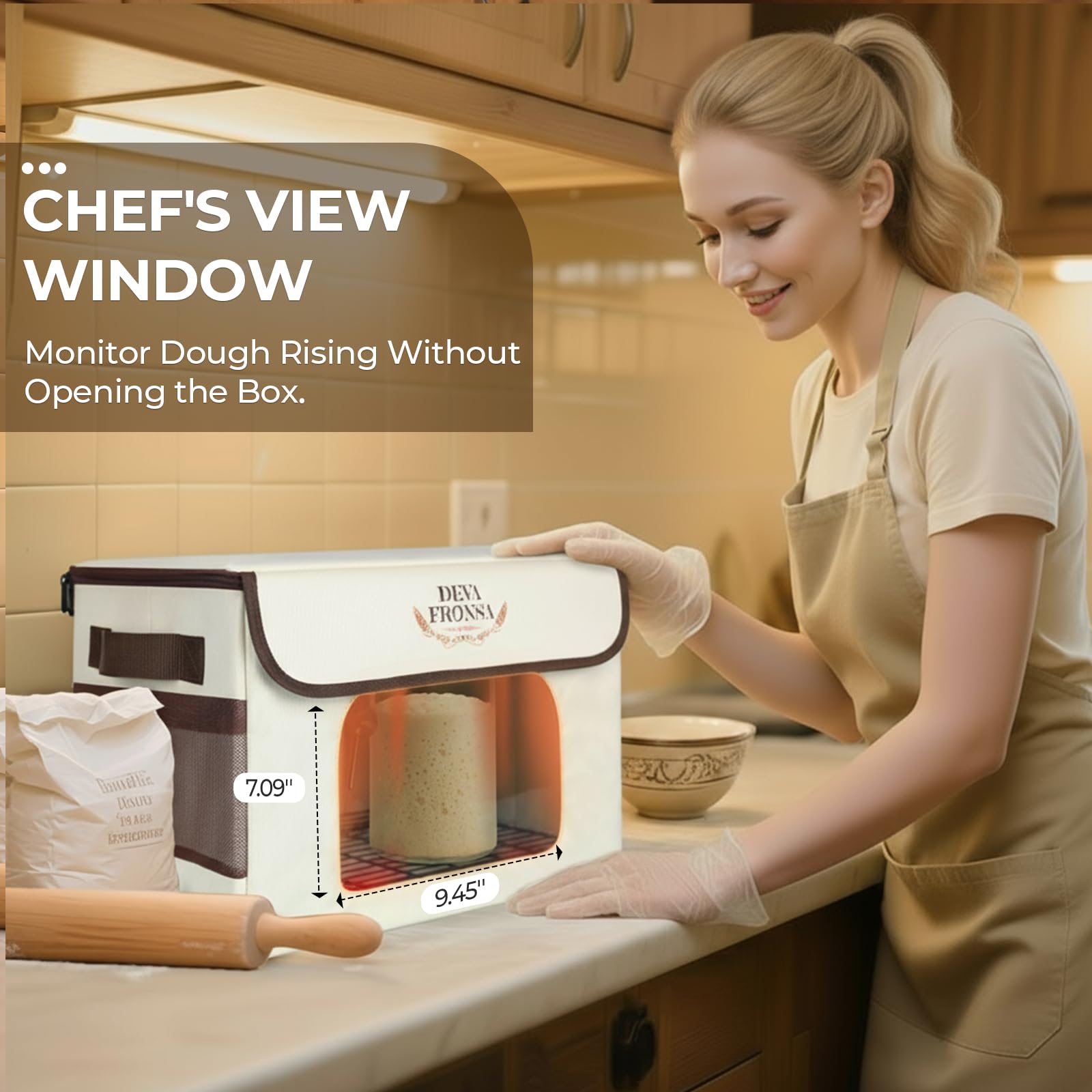 DEVA Fronsa proofing box demonstrates 24h timer and precise temperature control