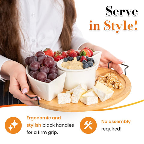 Bamboo lids set by DEVA for keeping appetizers fresh