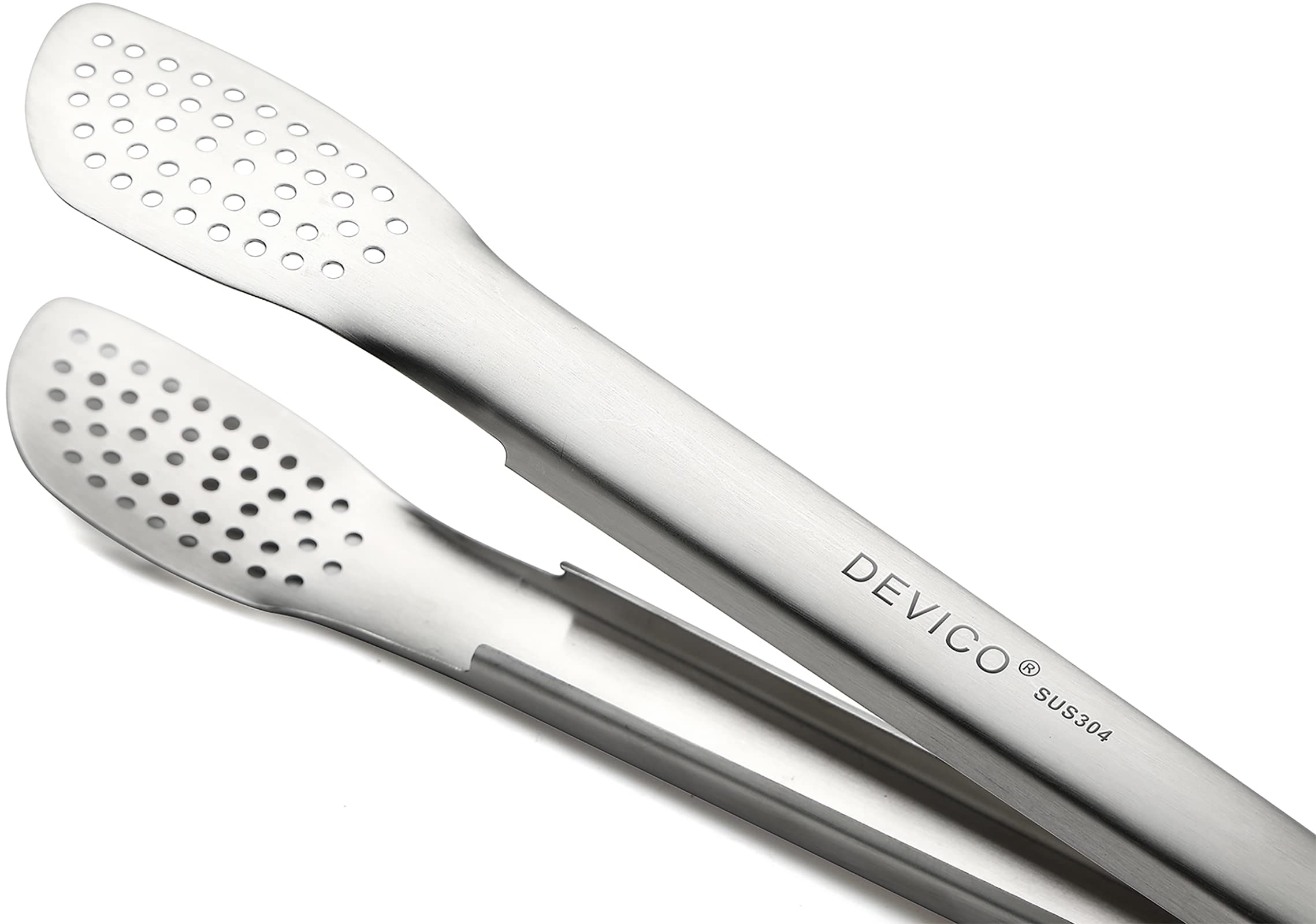 Devico 12-inch stainless steel tongs durable and heat resistant