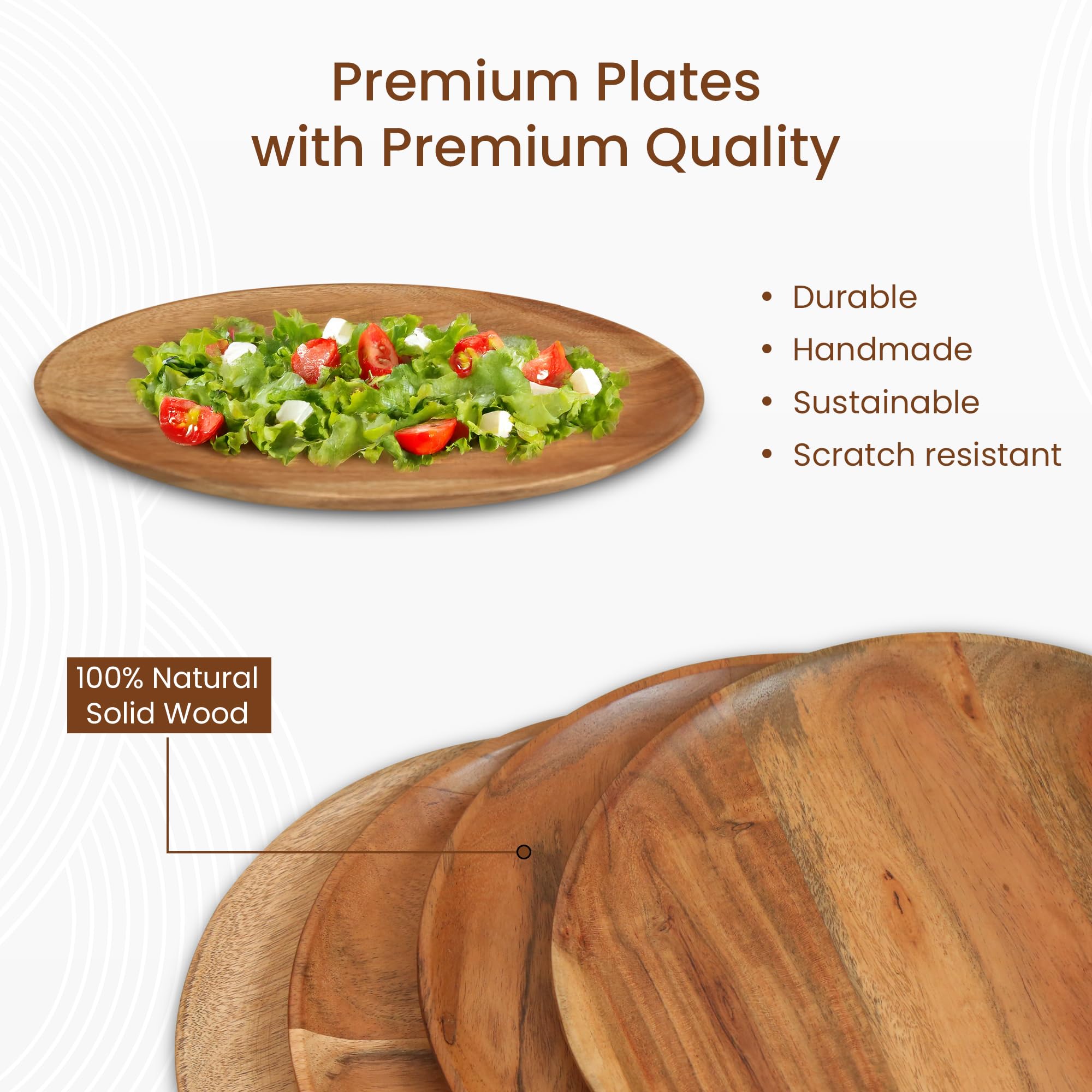 Devla acacia charger plate wooden gift idea for hostess