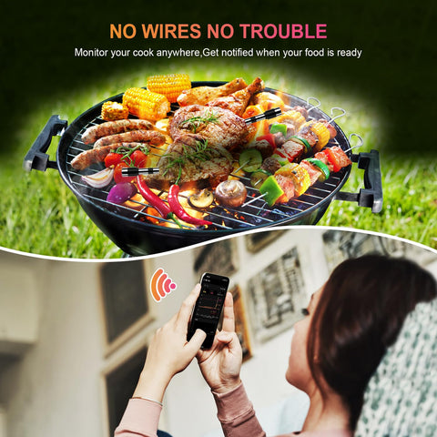 Dewjom app setup demonstrating 500ft range and seamless connection.