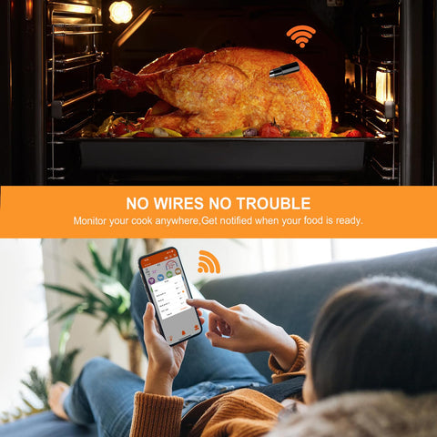 Control from iOS and Android app for hands-free kitchen convenience