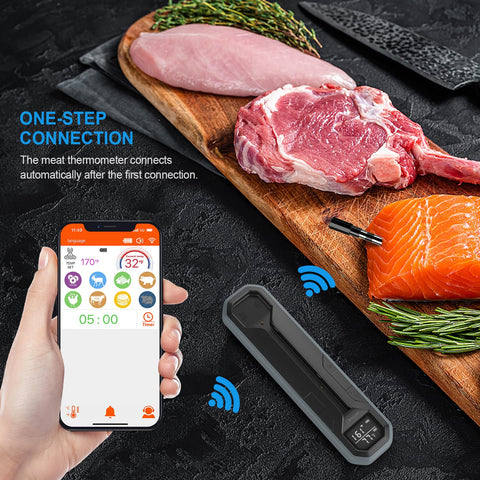 Dewjom app control view showing remote cooking alerts