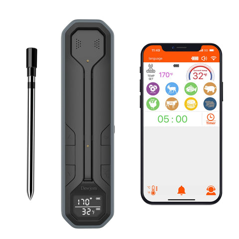 Dewjom wireless thermometer probe for precise meat temperature monitoring