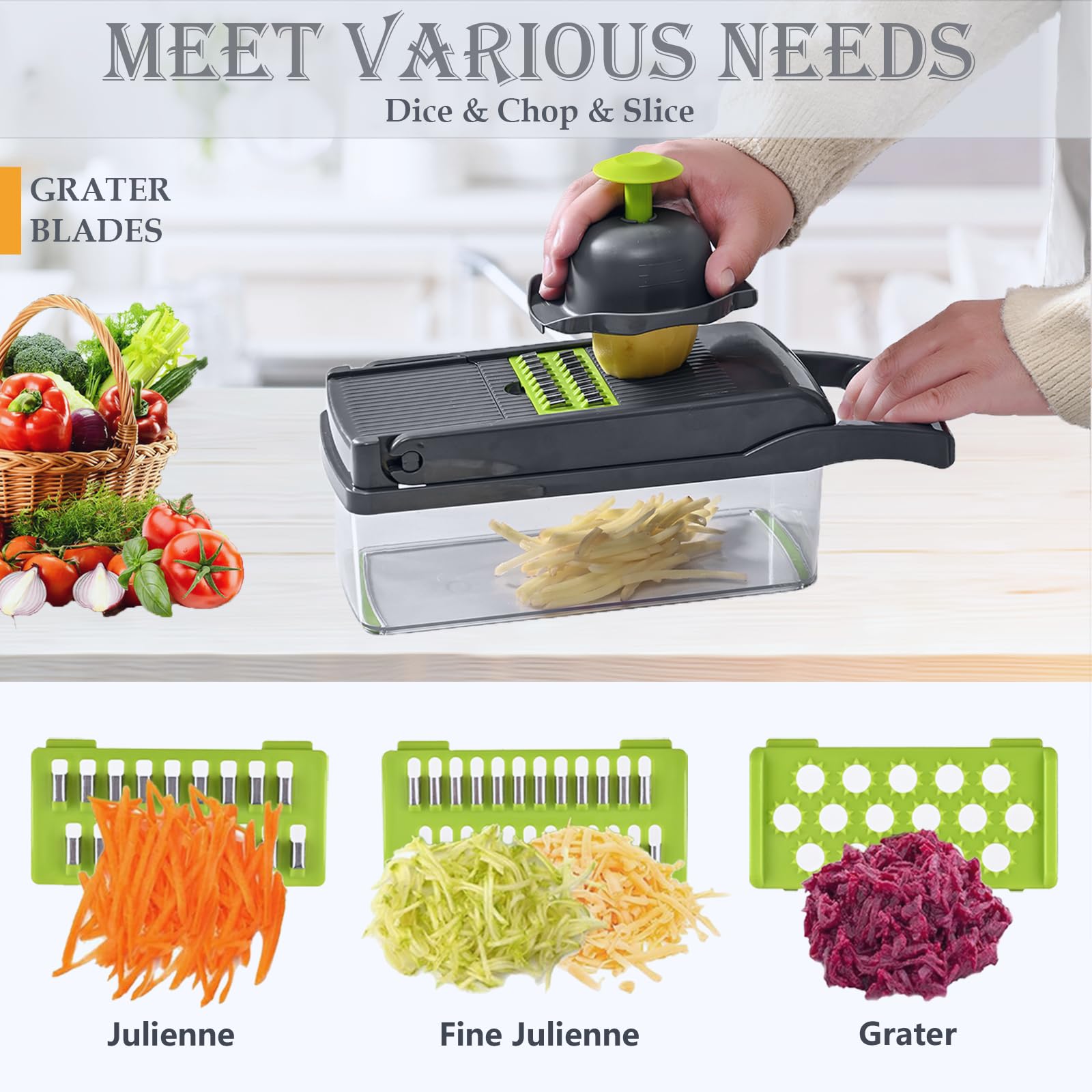 Dewpeton cheese grater highlights grated cheese for toppings.