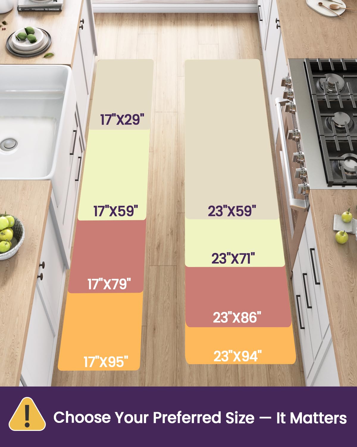 DEXI kitchen floor mat ergonomic support reduces leg strain while cooking and cleaning