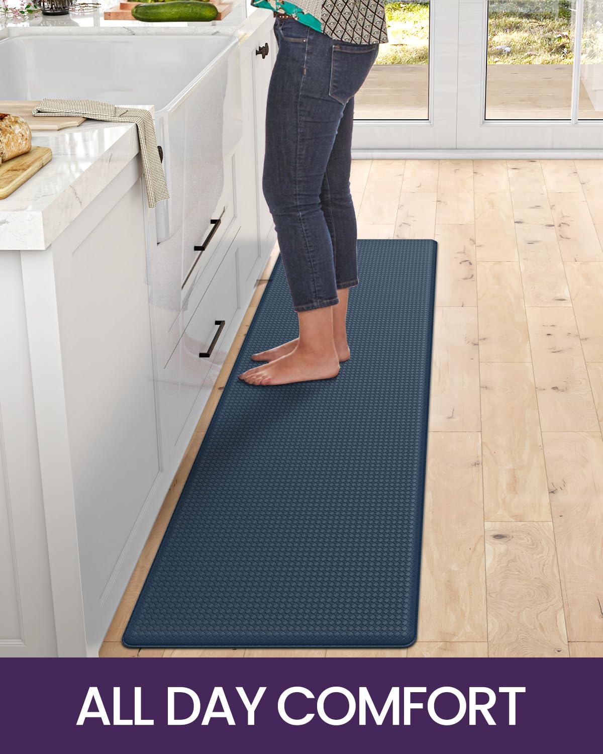 DEXI kitchen floor mat laundry room use provides comfort during chores