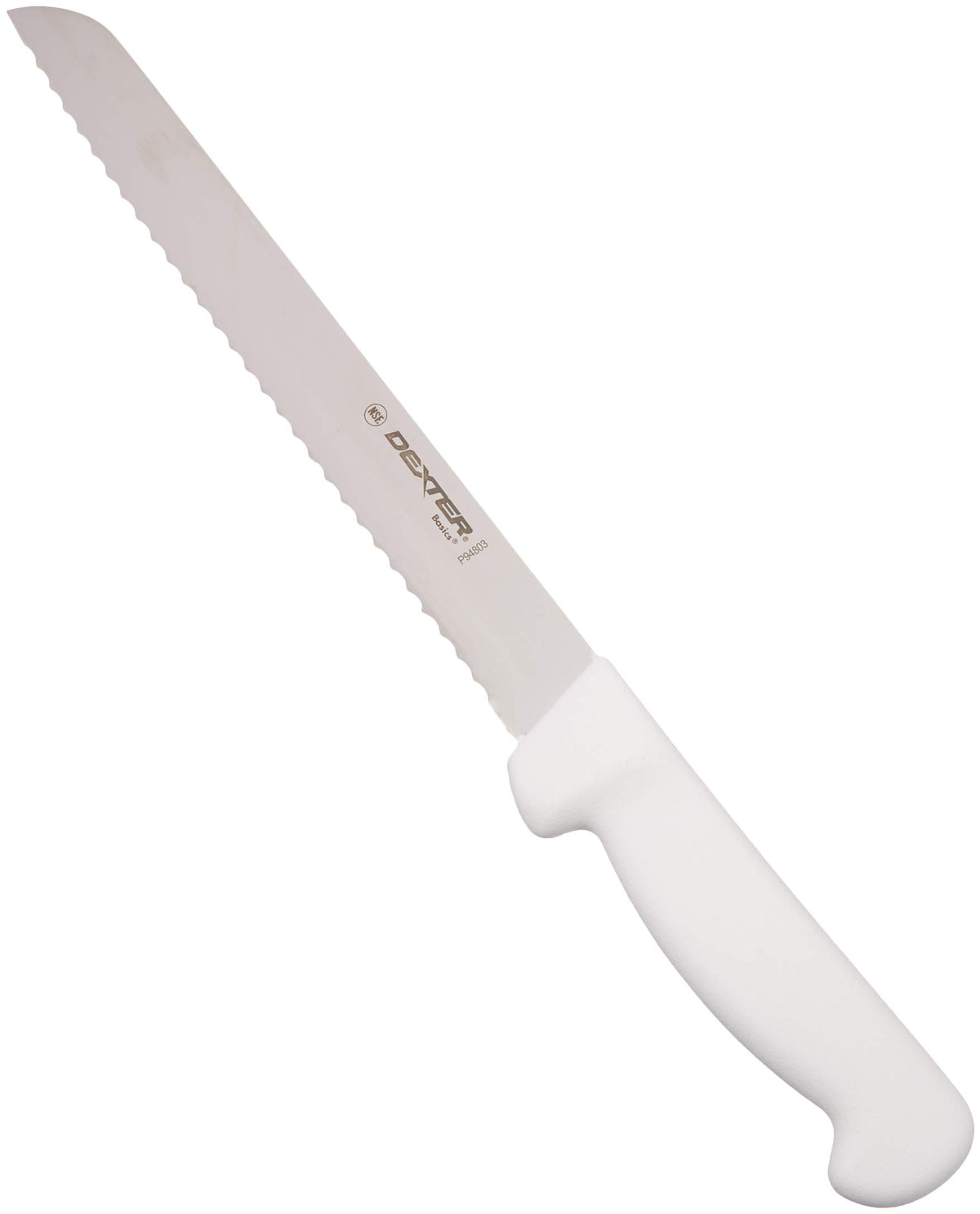 Dexter Outdoors 8 inch scalloped bread knife blade glides through crusts for clean slices