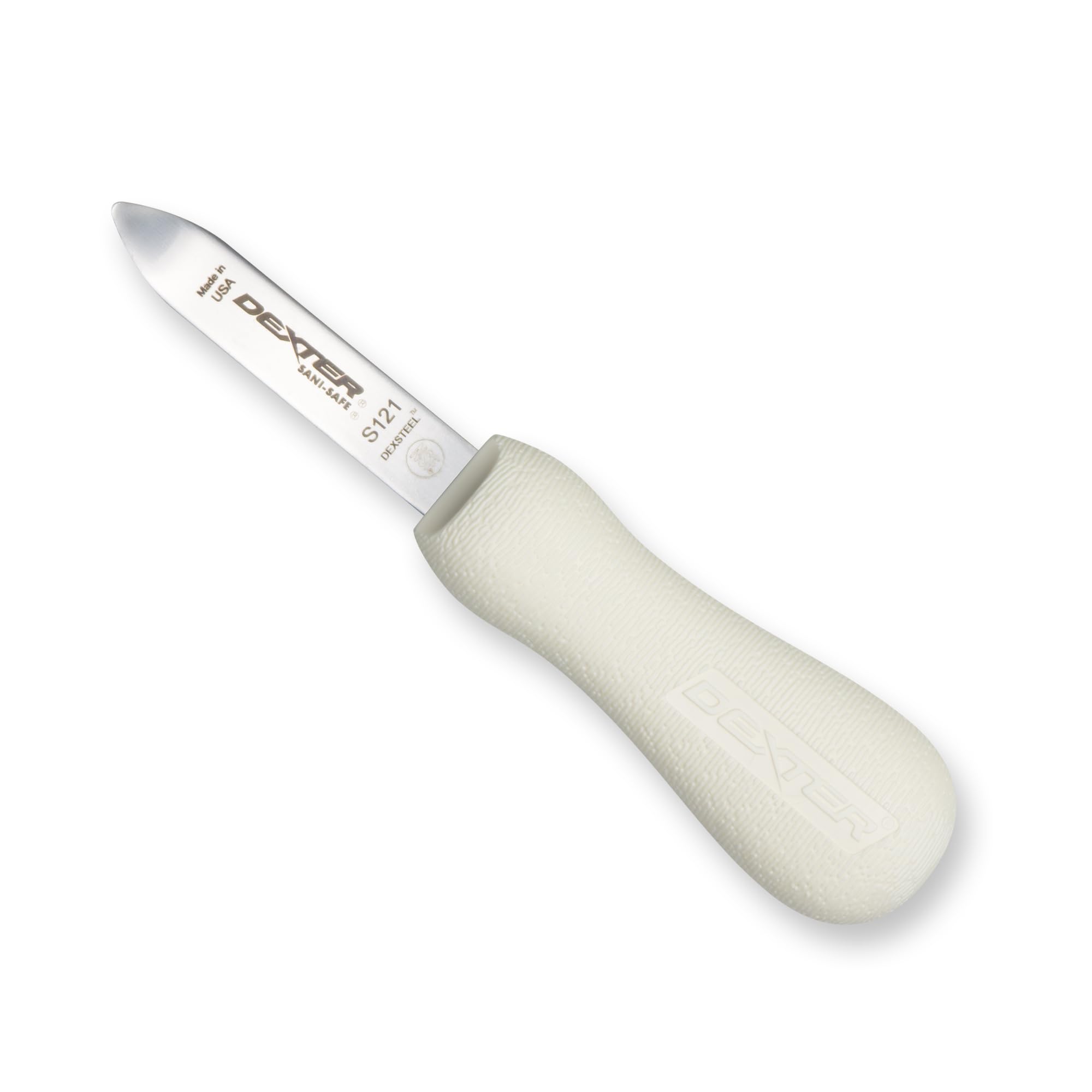 Dexter Outdoors New Haven oyster knife with bent-tip design for precise shell entry.