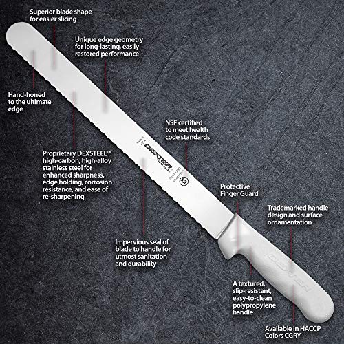 Dexter Outdoors Sani-Safe DEXSTEEL blade for sharp, long-lasting cuts.
