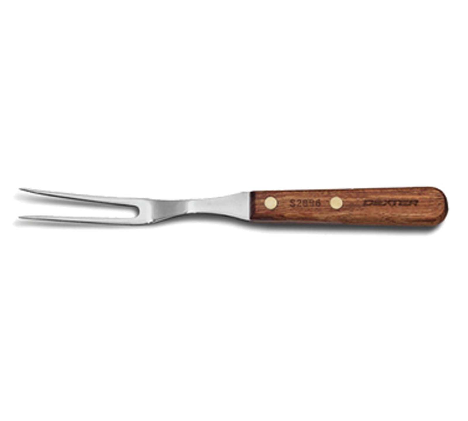 Dexter-Russell 10-1/2-inch carving fork with rosewood handle for precise, stable carving.