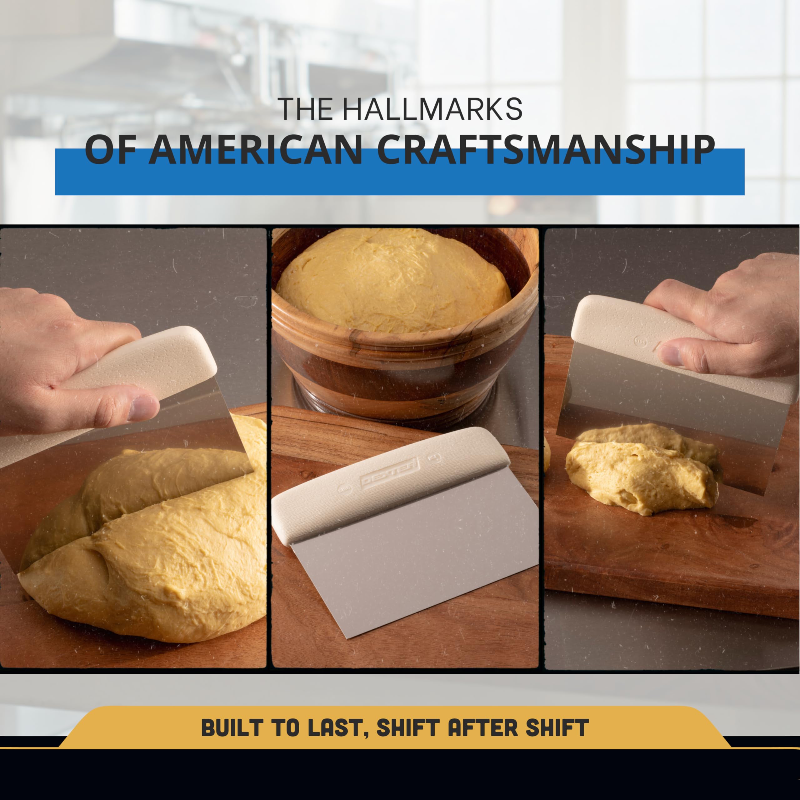 Dexter-Russell 19783 NSF certified hygienic dough scraper.