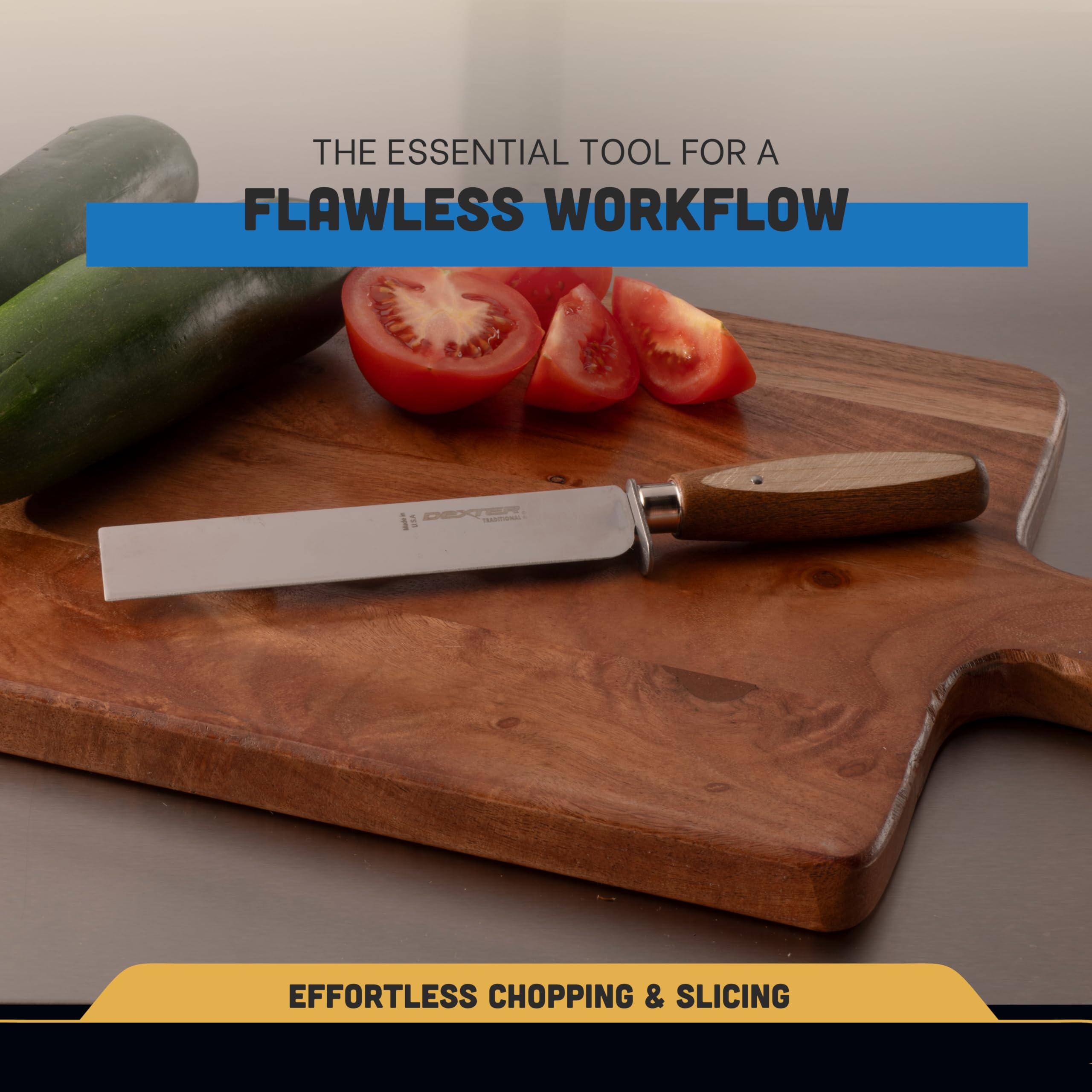 Dexter-Russell 6 inch blade is precision-ground for clean slices