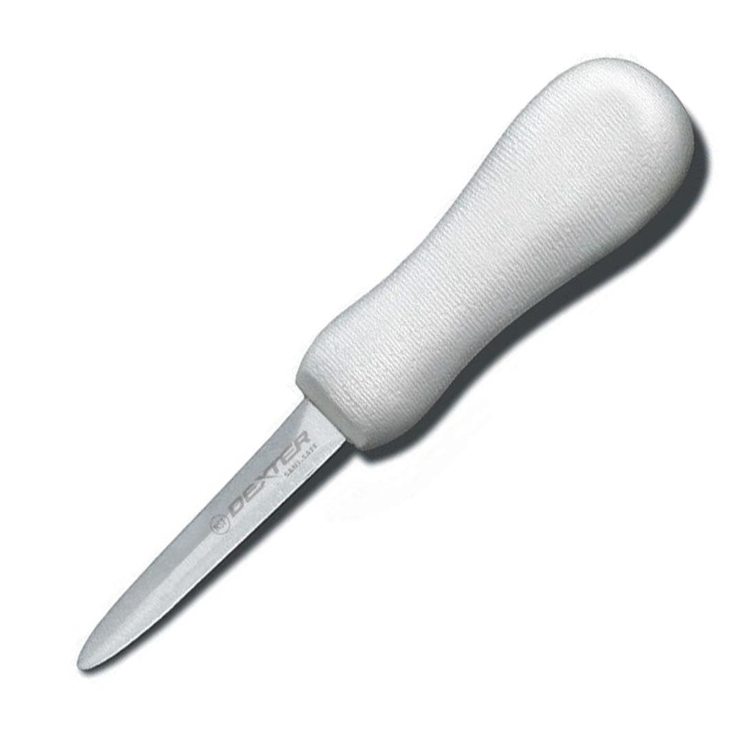 Dexter-Russell Boston-style oyster knife 3in with textured handle for precise shucking.