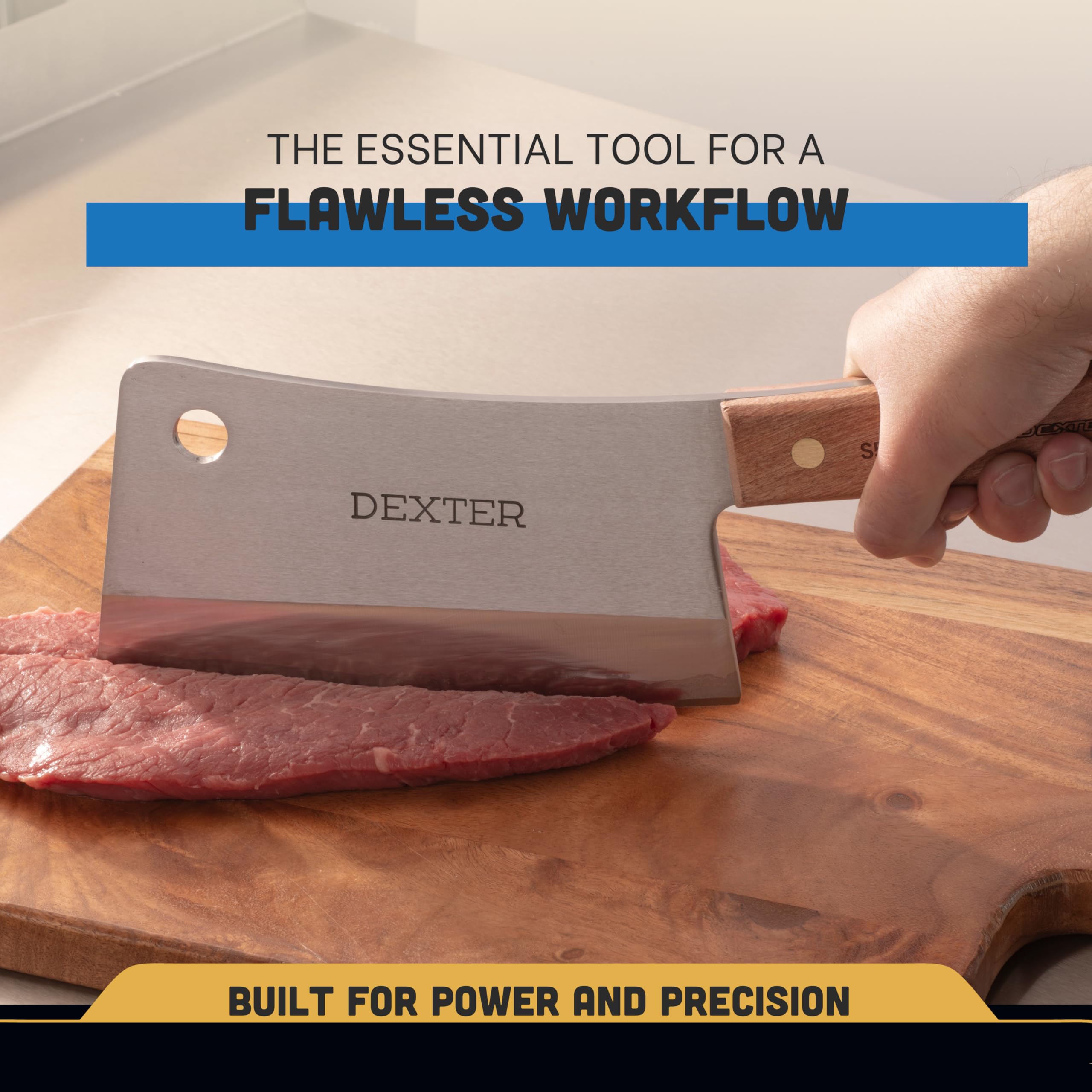 Dexter-Russell knife used to crush garlic and ginger easily