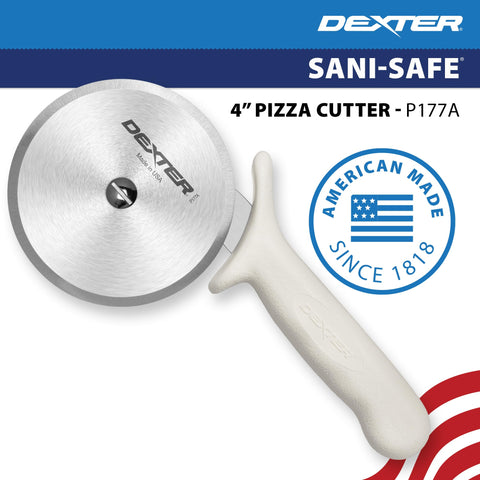 Dexter-Russell P177A-4PCP pizza cutting in action demonstrates smooth motion.