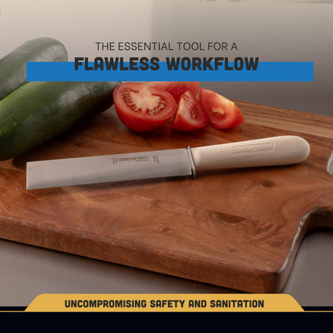 Dexter-Russell Sani-Safe 6in knife with finger guard for extra safety during chopping