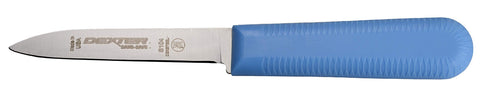 Dexter-Russell Sani-Safe S104SC-3RWC blade close-up showing stain-free steel for clean slicing