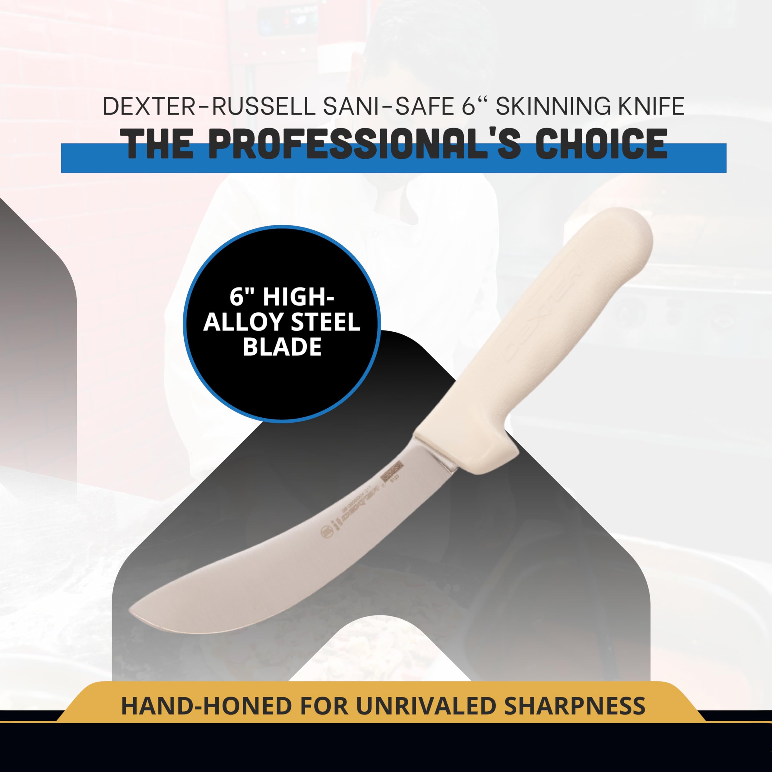 Dexter-Russell SB12-6 handle with slip-resistant texture for secure wet handling