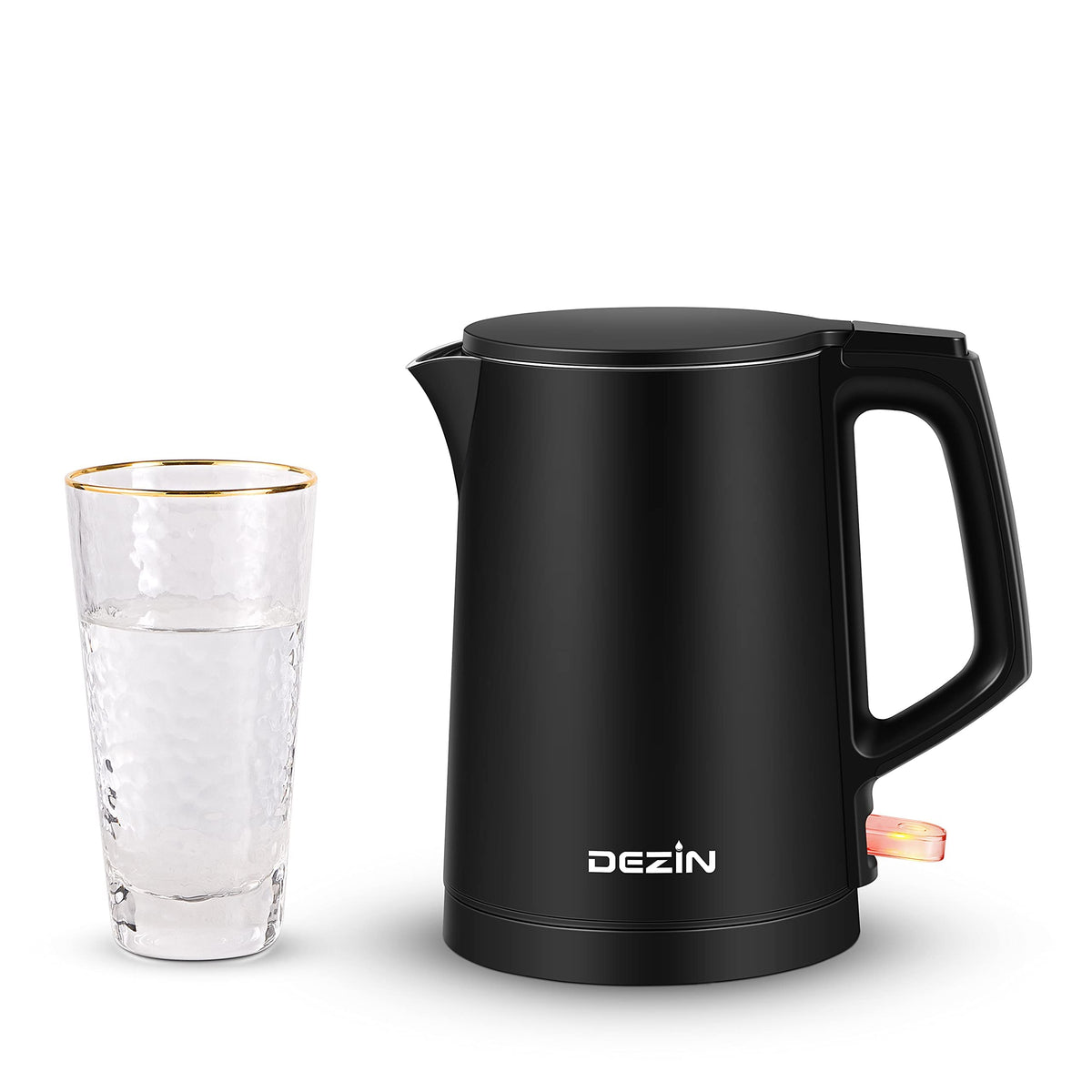 DEZIN 0.8L kettle in a compact travel setup, easy to pack for trips.