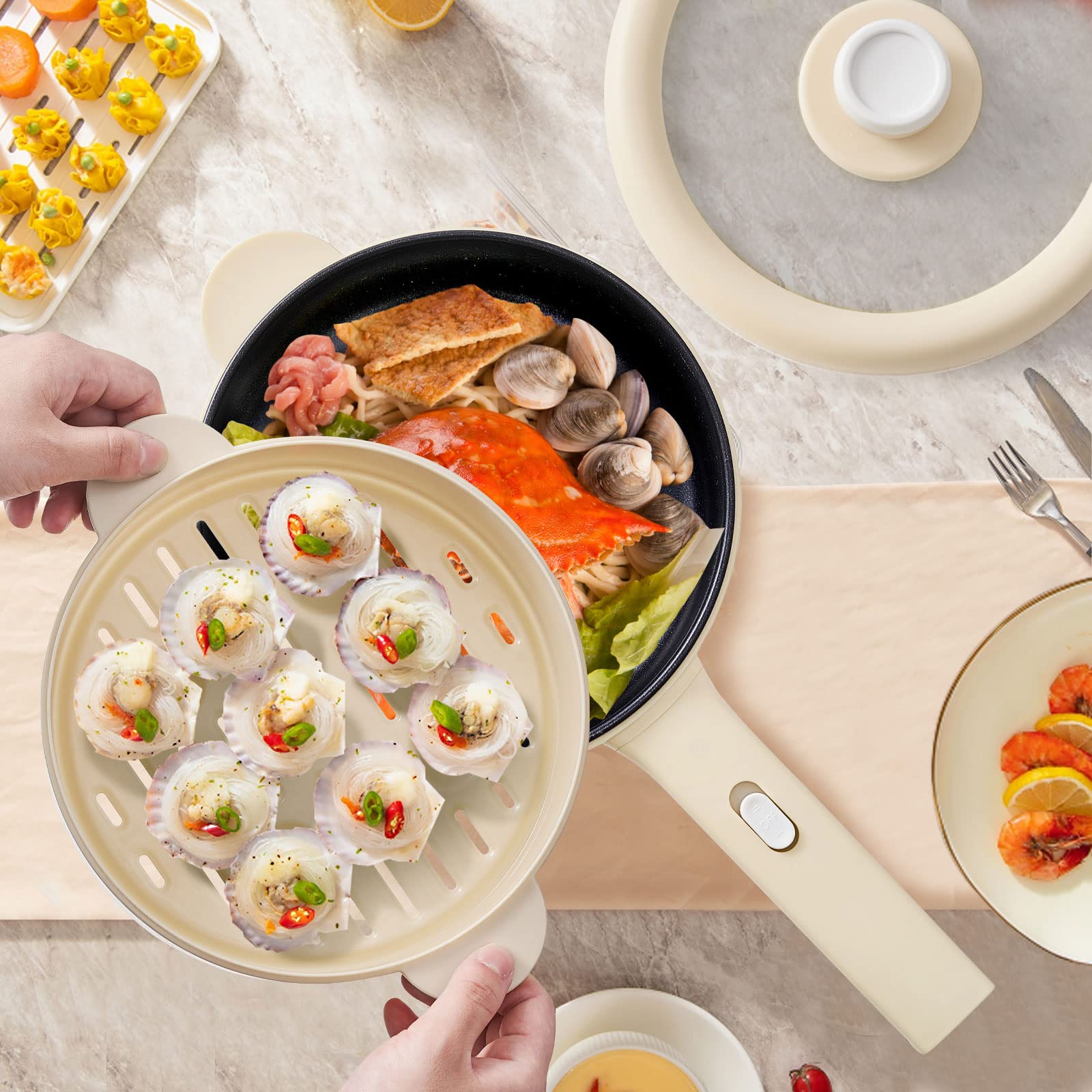 DEZIN electric cooker dorm room setup shows compact footprint.