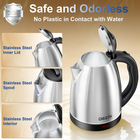 DEZIN 1000W fast boil for quick hot water.