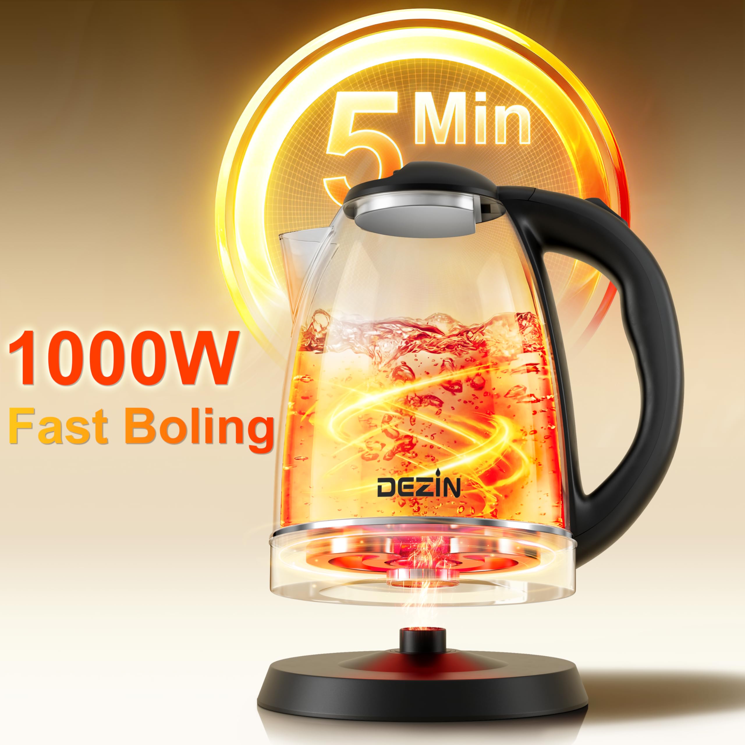 DEZIN auto shut-off prevents overboil for safe operation.