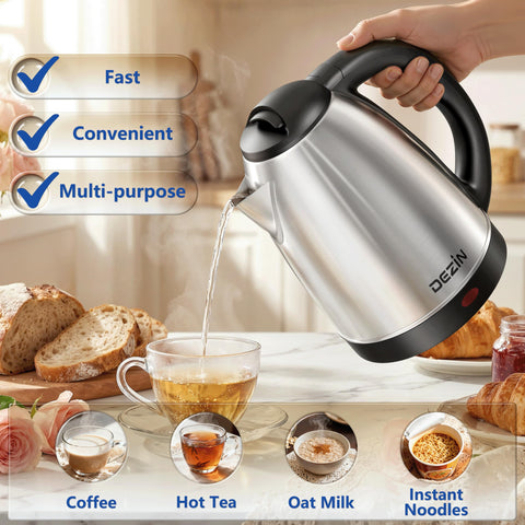 DEZIN boil-dry protection keeps kettle safe when empty.