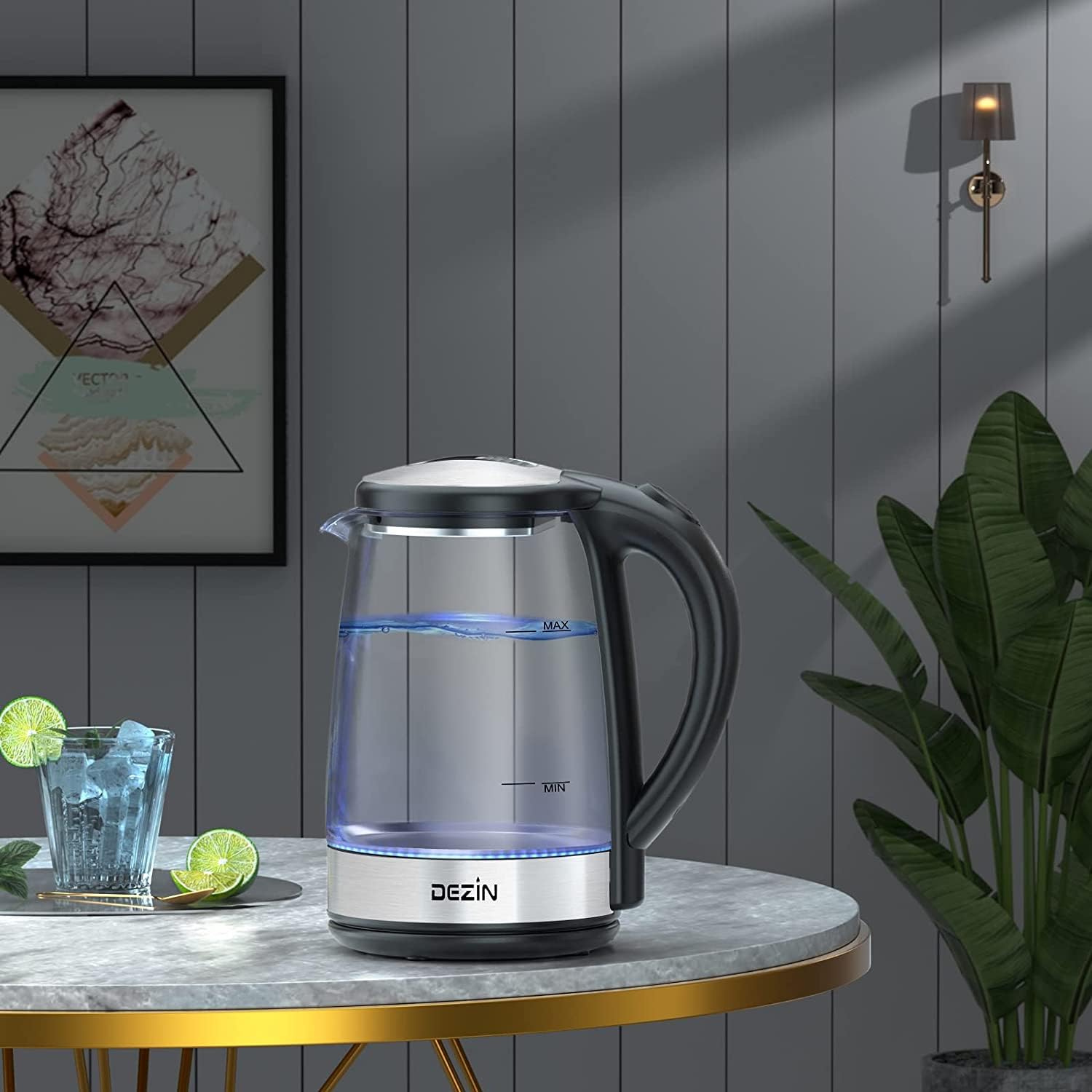 DEZIN Electric Kettle cord storage keeps counters tidy