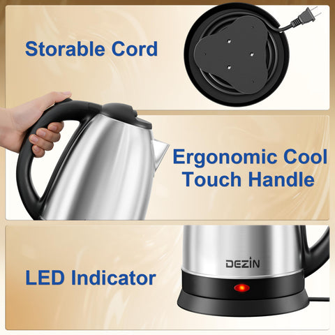 DEZIN cordless base design enables easy lift-off pouring.