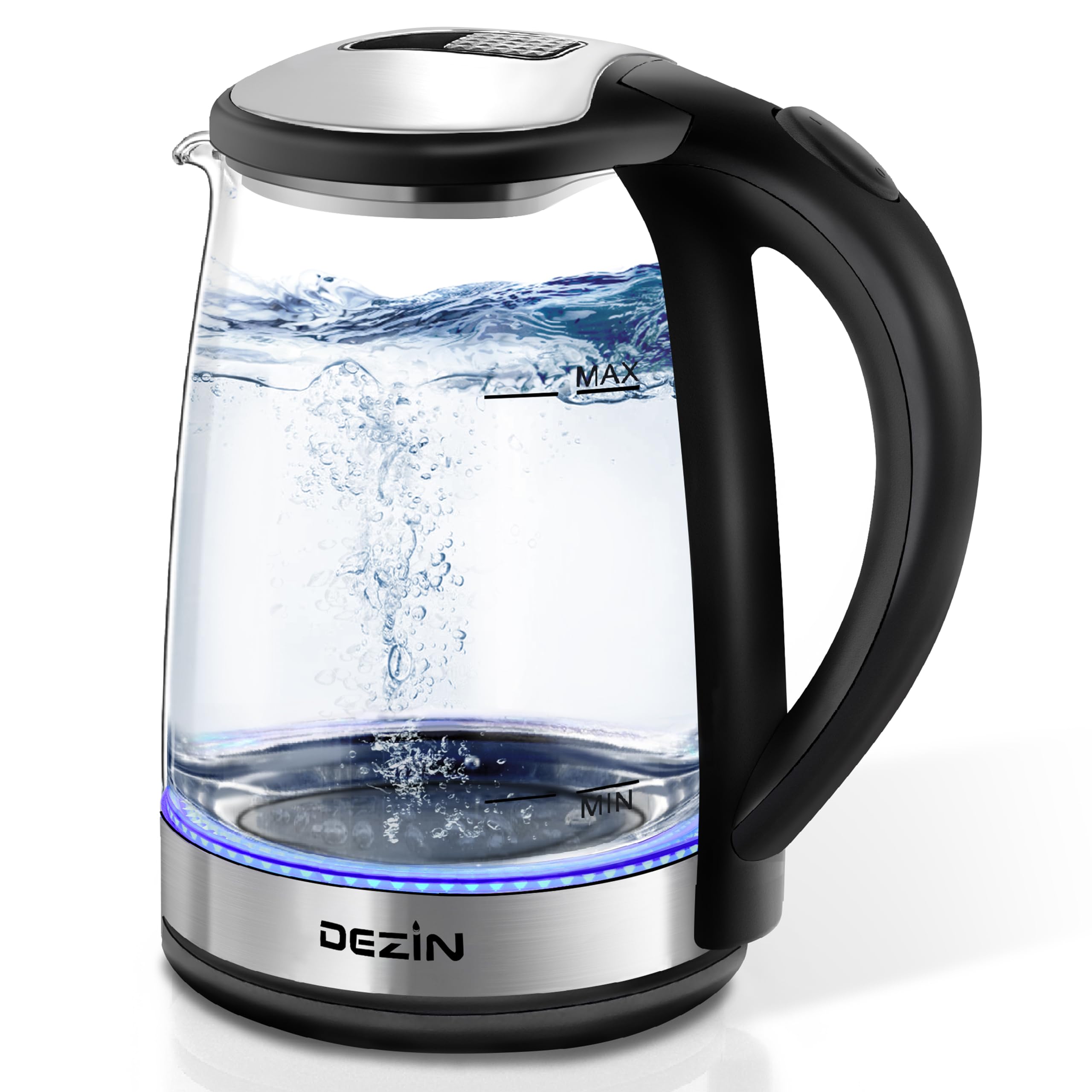 DEZIN Electric Kettle with glass body boiling for clean water
