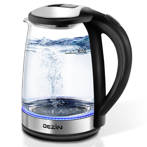 DEZIN Electric Kettle with glass body boiling for clean water