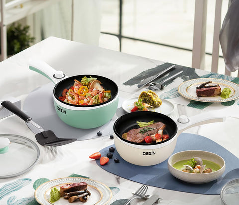 Dezin electric pot includes built-in safety features against overheating.