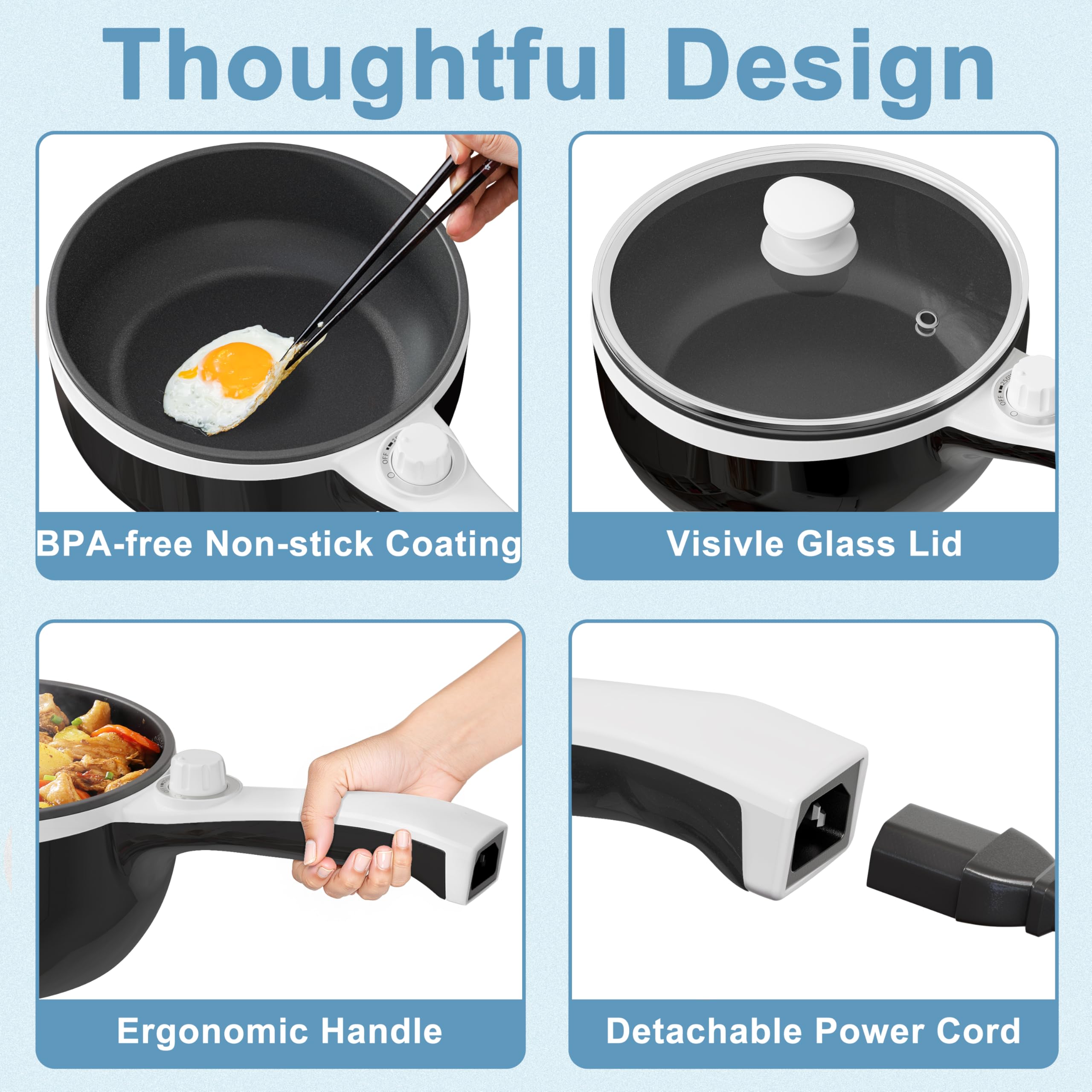 Dezin shabu shabu style pot supports quick stir-fry and simmering.