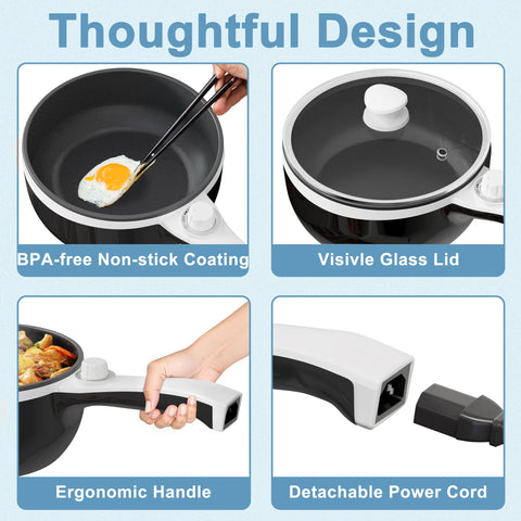 Dezin shabu shabu style pot supports quick stir-fry and simmering.