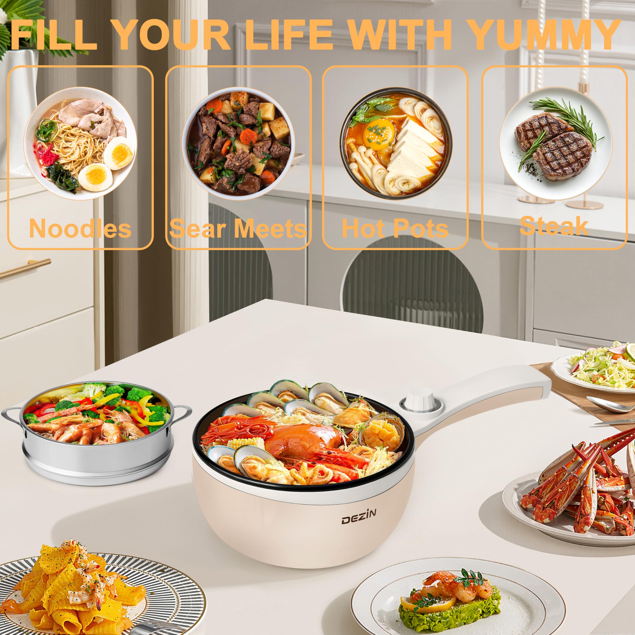 DEZIN hot pot stored compactly to save space in small kitchens.