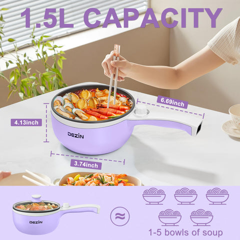DEZIN hot pot with lid on for compact kitchen setup